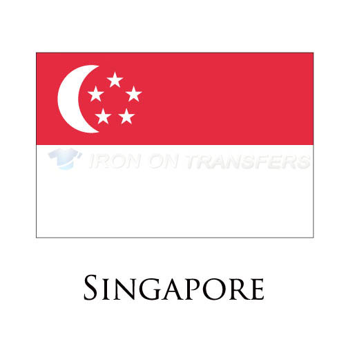 Singapore flag Iron-on Stickers (Heat Transfers)NO.1981